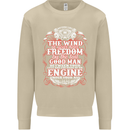 The Wind In Your Hair Funny Biker Motorbike Mens Sweatshirt Jumper Sand