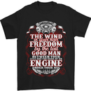The Wind In Your Hair Funny Biker Motorbike Mens T-Shirt Cotton Gildan Black