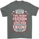 The Wind In Your Hair Funny Biker Motorbike Mens T-Shirt Cotton Gildan Charcoal