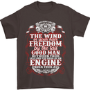 The Wind In Your Hair Funny Biker Motorbike Mens T-Shirt Cotton Gildan Dark Chocolate