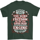 The Wind In Your Hair Funny Biker Motorbike Mens T-Shirt Cotton Gildan Forest Green