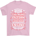 The Wind In Your Hair Funny Biker Motorbike Mens T-Shirt Cotton Gildan Light Pink