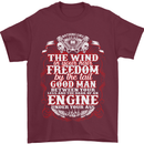 The Wind In Your Hair Funny Biker Motorbike Mens T-Shirt Cotton Gildan Maroon