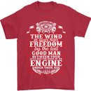 The Wind In Your Hair Funny Biker Motorbike Mens T-Shirt Cotton Gildan Red