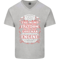 The Wind In Your Hair Funny Biker Motorbike Mens V-Neck Cotton T-Shirt Sports Grey