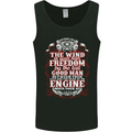 The Wind In Your Hair Funny Biker Motorbike Mens Vest Tank Top Black