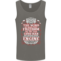 The Wind In Your Hair Funny Biker Motorbike Mens Vest Tank Top Charcoal