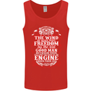 The Wind In Your Hair Funny Biker Motorbike Mens Vest Tank Top Red