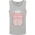 The Wind In Your Hair Funny Biker Motorbike Mens Vest Tank Top Sports Grey
