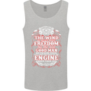 The Wind In Your Hair Funny Biker Motorbike Mens Vest Tank Top Sports Grey