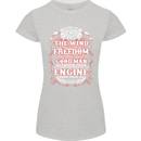 The Wind In Your Hair Funny Biker Motorbike Womens Petite Cut T-Shirt Sports Grey