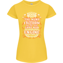 The Wind In Your Hair Funny Biker Motorbike Womens Petite Cut T-Shirt Yellow