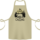The Woods Calling Camping Trekking Bear Cotton Apron 100% Organic Khaki