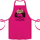 The Woods Calling Camping Trekking Bear Cotton Apron 100% Organic Pink