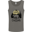 The Woods Calling Camping Trekking Bear Mens Vest Tank Top Charcoal