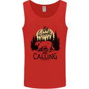 The Woods Calling Camping Trekking Bear Mens Vest Tank Top Red