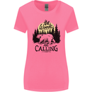 The Woods Calling Camping Trekking Bear Womens Wider Cut T-Shirt Azalea