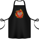 The of Polish Flag Fire Effect Poland Cotton Apron 100% Organic Black