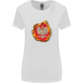 The of Polish Flag Fire Effect Poland Womens Wider Cut T-Shirt White