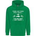 There Are Three Fish Sizes Funny Fishing Childrens Kids Hoodie Irish Green