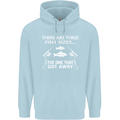 There Are Three Fish Sizes Funny Fishing Childrens Kids Hoodie Light Blue