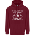 There Are Three Fish Sizes Funny Fishing Childrens Kids Hoodie Maroon