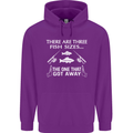 There Are Three Fish Sizes Funny Fishing Childrens Kids Hoodie Purple