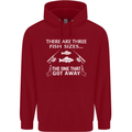 There Are Three Fish Sizes Funny Fishing Childrens Kids Hoodie Red