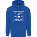 There Are Three Fish Sizes Funny Fishing Childrens Kids Hoodie Royal Blue