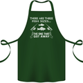 There Are Three Fish Sizes Funny Fishing Cotton Apron 100% Organic Forest Green