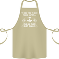 There Are Three Fish Sizes Funny Fishing Cotton Apron 100% Organic Khaki