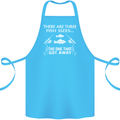 There Are Three Fish Sizes Funny Fishing Cotton Apron 100% Organic Turquoise