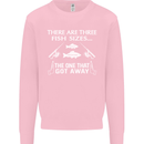 There Are Three Fish Sizes Funny Fishing Kids Sweatshirt Jumper Light Pink
