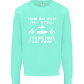 There Are Three Fish Sizes Funny Fishing Kids Sweatshirt Jumper Peppermint