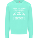 There Are Three Fish Sizes Funny Fishing Kids Sweatshirt Jumper Peppermint