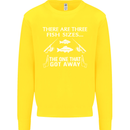 There Are Three Fish Sizes Funny Fishing Kids Sweatshirt Jumper Yellow