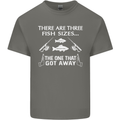There Are Three Fish Sizes Funny Fishing Kids T-Shirt Childrens Charcoal