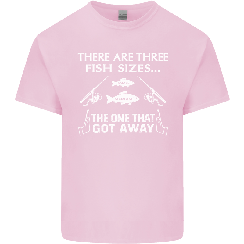 There Are Three Fish Sizes Funny Fishing Kids T-Shirt Childrens Light Pink