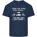 There Are Three Fish Sizes Funny Fishing Kids T-Shirt Childrens Navy Blue