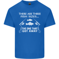 There Are Three Fish Sizes Funny Fishing Kids T-Shirt Childrens Royal Blue