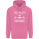 There Are Three Fish Sizes Funny Fishing Mens 80% Cotton Hoodie Azelea