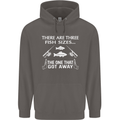 There Are Three Fish Sizes Funny Fishing Mens 80% Cotton Hoodie Charcoal