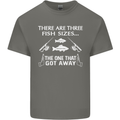 There Are Three Fish Sizes Funny Fishing Mens Cotton T-Shirt Tee Top Charcoal