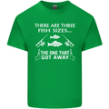 There Are Three Fish Sizes Funny Fishing Mens Cotton T-Shirt Tee Top Irish Green