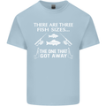 There Are Three Fish Sizes Funny Fishing Mens Cotton T-Shirt Tee Top Light Blue