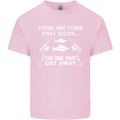 There Are Three Fish Sizes Funny Fishing Mens Cotton T-Shirt Tee Top Light Pink