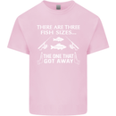 There Are Three Fish Sizes Funny Fishing Mens Cotton T-Shirt Tee Top Light Pink