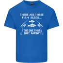 There Are Three Fish Sizes Funny Fishing Mens Cotton T-Shirt Tee Top Royal Blue