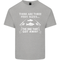 There Are Three Fish Sizes Funny Fishing Mens Cotton T-Shirt Tee Top Sports Grey