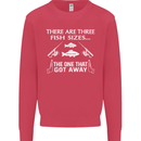 There Are Three Fish Sizes Funny Fishing Mens Sweatshirt Jumper Heliconia
